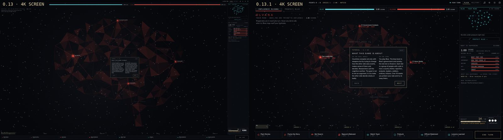 Before and after on a 4K screen: tiny interface in 0.13, scaled interface in 0.13.1.
